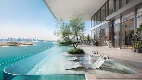 Duplex avec vue sur la mer et la ville à Palm Jumeirah — 9/13