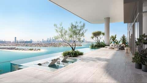 Duplex avec vue sur la mer et la ville à Palm Jumeirah — 6/13