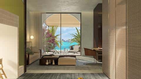 Appartements d'hôtel de luxe avec vue sur the World Islands. — 7/16