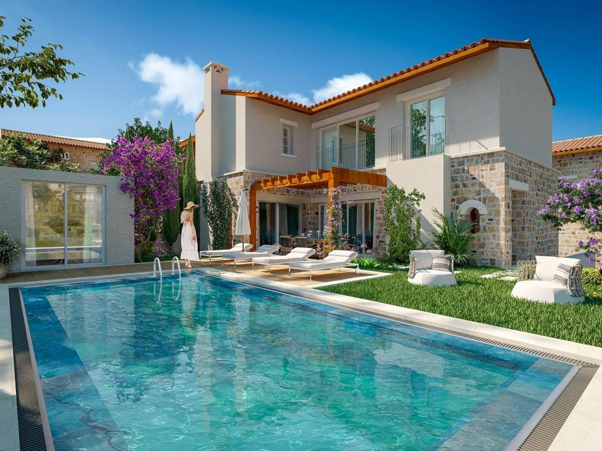 Unique Villa Complex in Lush Surroundings in Milas, Mugla