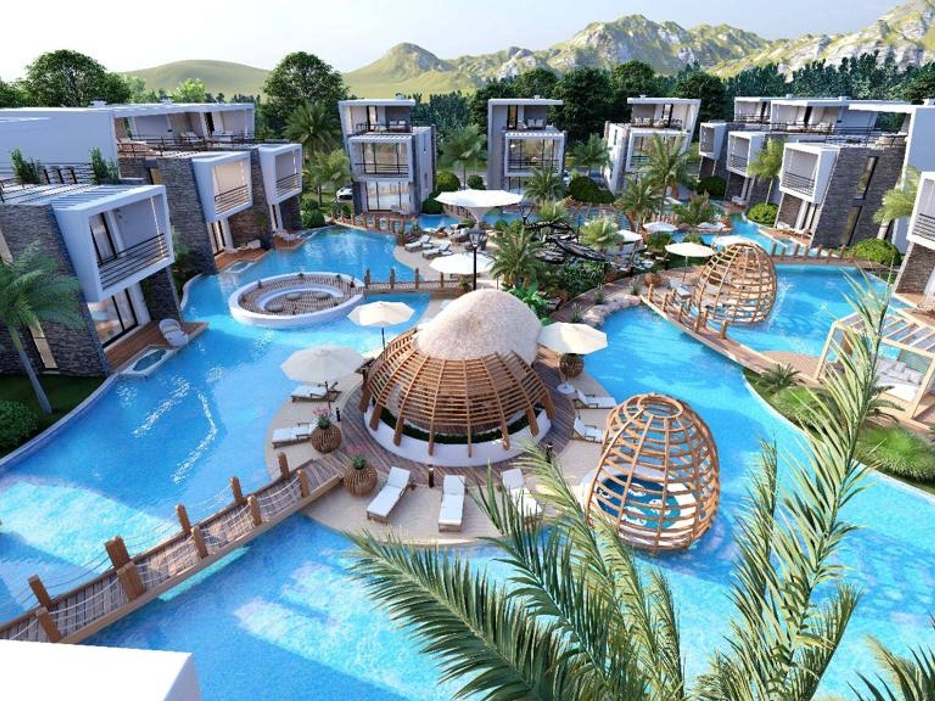Upea 2 makuuhuoneen villa merinäköalalla Lapta Kyreniassa