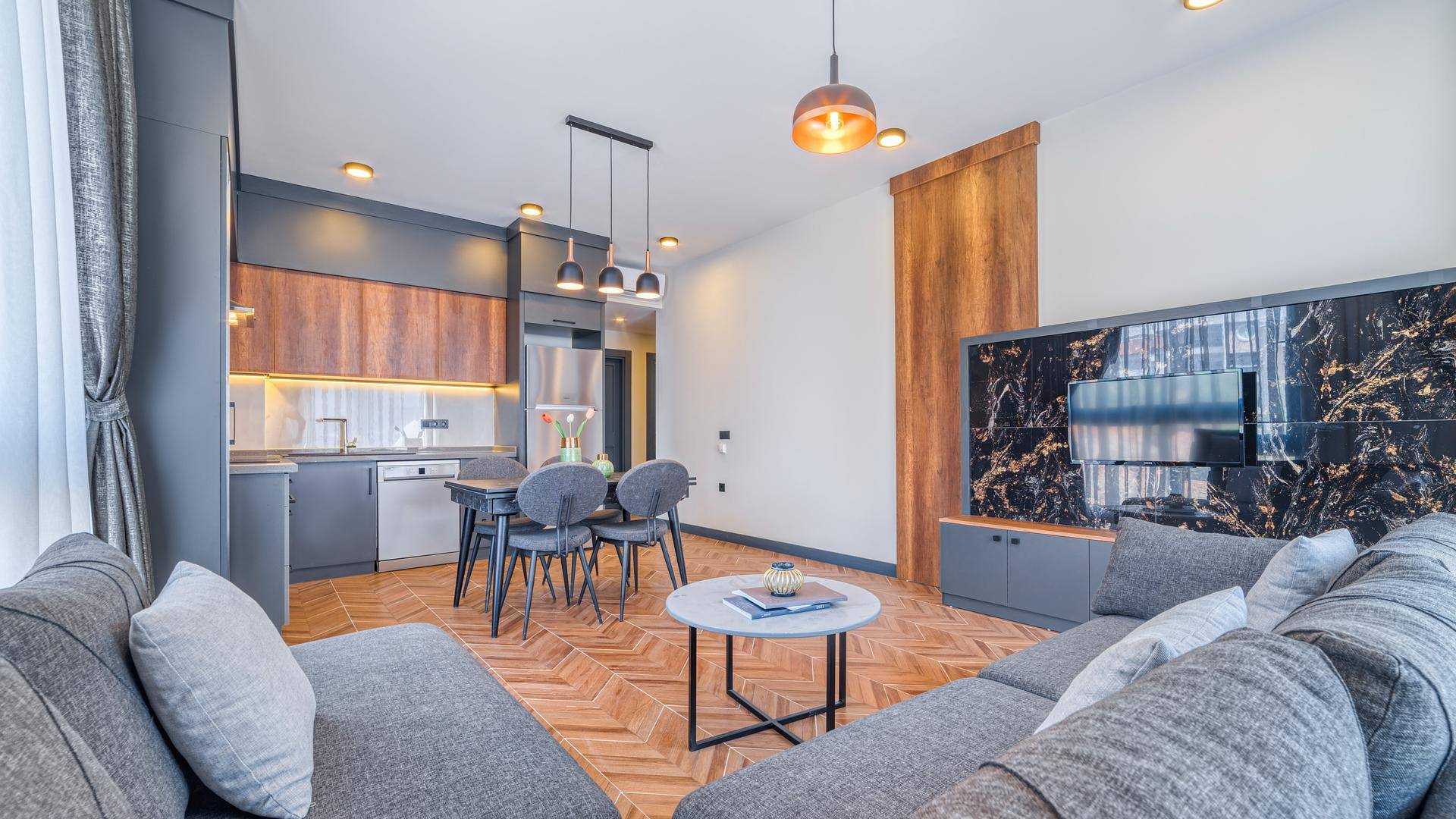 Brand new modernly designed apartments for future investment in Oba