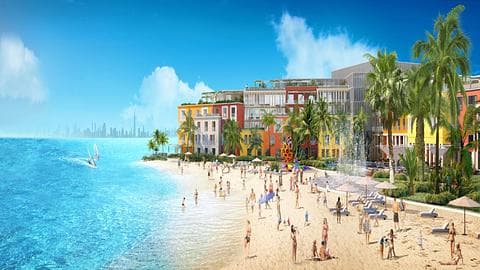 Appartements d'hôtel de luxe avec vue sur the World Islands. — 1/16