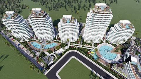 塞浦路斯长滩地区的豪华住宅区 — 1/50